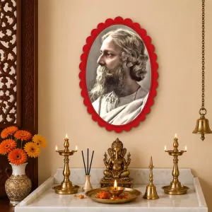 Rabindranath Tagore Wall Decorative Showpiece 6 X 8 Inch | 4 MM MDF Wooden Glossy Sublimation Print | Back Hook Wall Hanging | Home Temple & Living Room Decor (F57488) Rabindranath Tagore Wall Decorative Showpiece 6 X 8 Inch | 4 MM MDF Wooden Glossy Sublimation Print | Back Hook Wall Hanging | Home Temple & Living Room Decor (F57488)