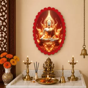 Gautama Buddha Wall Decorative Showpiece 6 X 8 Inch | 4 MM MDF Wooden Glossy Sublimation Print | Back Hook Wall Hanging | Home Temple & Living Room Decor (F57515) Gautama Buddha Wall Decorative Showpiece 6 X 8 Inch | 4 MM MDF Wooden Glossy Sublimation Print | Back Hook Wall Hanging | Home Temple & Living Room Decor (F57515)