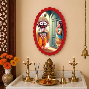 Lord Jagannath Wall Decorative Showpiece 6 X 8 Inch | 4 MM MDF Wooden Glossy Sublimation Print | Back Hook Wall Hanging | Home Temple & Living Room Decor (F57524) Lord Jagannath Wall Decorative Showpiece 6 X 8 Inch | 4 MM MDF Wooden Glossy Sublimation Print | Back Hook Wall Hanging | Home Temple & Living Room Decor (F57524)