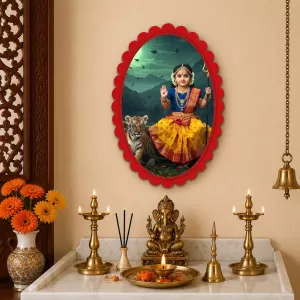 Durga Wall Decorative Showpiece 6 X 8 Inch | 4 MM MDF Wooden Glossy Sublimation Print | Back Hook Wall Hanging | Home Temple & Living Room Decor (F57530) Durga Wall Decorative Showpiece 6 X 8 Inch | 4 MM MDF Wooden Glossy Sublimation Print | Back Hook Wall Hanging | Home Temple & Living Room Decor (F57530)