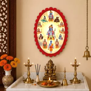 Lord Vishnu Wall Decorative Showpiece 6 X 8 Inch | 4 MM MDF Wooden Glossy Sublimation Print | Back Hook Wall Hanging | Home Temple & Living Room Decor (F57533) Lord Vishnu Wall Decorative Showpiece 6 X 8 Inch | 4 MM MDF Wooden Glossy Sublimation Print | Back Hook Wall Hanging | Home Temple & Living Room Decor (F57533)