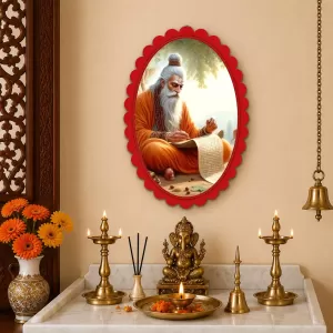 Valmiki Wall Decorative Showpiece 6 X 8 Inch | 4 MM MDF Wooden Glossy Sublimation Print | Back Hook Wall Hanging | Home Temple & Living Room Decor (F57547) Valmiki Wall Decorative Showpiece 6 X 8 Inch | 4 MM MDF Wooden Glossy Sublimation Print | Back Hook Wall Hanging | Home Temple & Living Room Decor (F57547)