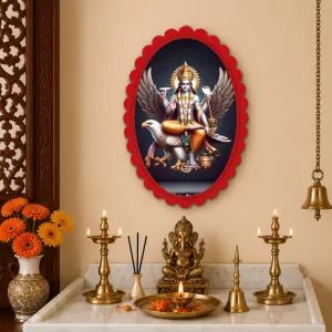 Lord Vishnu Wall Decorative Showpiece 6 X 8 Inch | 4 MM MDF Wooden Glossy Sublimation Print | Back Hook Wall Hanging | Home Temple & Living Room Decor (F57578) Lord Vishnu Wall Decorative Showpiece 6 X 8 Inch | 4 MM MDF Wooden Glossy Sublimation Print | Back Hook Wall Hanging | Home Temple & Living Room Decor (F57578)
