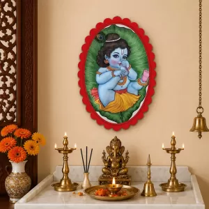 Lord Shree Krishna Wall Decorative Showpiece 6 X 8 Inch | 4 MM MDF Wooden Glossy Sublimation Print | Back Hook Wall Hanging | Home Temple & Living Room Decor (F57587) Lord Shree Krishna Wall Decorative Showpiece 6 X 8 Inch | 4 MM MDF Wooden Glossy Sublimation Print | Back Hook Wall Hanging | Home Temple & Living Room Decor (F57587)