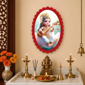 Krishna Wall Decorative Showpiece 6 X 8 Inch | 4 MM MDF Wooden Glossy Sublimation Print | Back Hook Wall Hanging | Home Temple & Living Room Decor (F57650) Krishna Wall Decorative Showpiece 6 X 8 Inch | 4 MM MDF Wooden Glossy Sublimation Print | Back Hook Wall Hanging | Home Temple & Living Room Decor (F57650)
