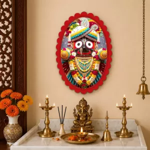 Lord Jagannath Wall Decorative Showpiece 6 X 8 Inch | 4 MM MDF Wooden Glossy Sublimation Print | Back Hook Wall Hanging | Home Temple & Living Room Decor (F57652) Lord Jagannath Wall Decorative Showpiece 6 X 8 Inch | 4 MM MDF Wooden Glossy Sublimation Print | Back Hook Wall Hanging | Home Temple & Living Room Decor (F57652)