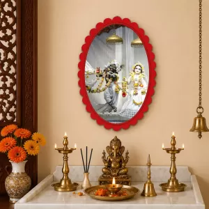Radha Krishna Wall Decorative Showpiece 6 X 8 Inch | 4 MM MDF Wooden Glossy Sublimation Print | Back Hook Wall Hanging | Home Temple & Living Room Decor (F57654) Radha Krishna Wall Decorative Showpiece 6 X 8 Inch | 4 MM MDF Wooden Glossy Sublimation Print | Back Hook Wall Hanging | Home Temple & Living Room Decor (F57654)
