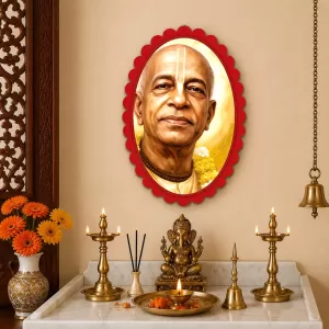 A.C. Bhaktivedanta Swami Prabhupada Wall Decorative Showpiece 6 X 8 Inch | 4 MM MDF Wooden Glossy Sublimation Print | Back Hook Wall Hanging | Home Temple & Living Room Decor (F57669) A.C. Bhaktivedanta Swami Prabhupada Wall Decorative Showpiece 6 X 8 Inch | 4 MM MDF Wooden Glossy Sublimation Print | Back Hook Wall Hanging | Home Temple & Living Room Decor (F57669)
