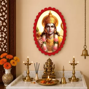 Rama Wall Decorative Showpiece 6 X 8 Inch | 4 MM MDF Wooden Glossy Sublimation Print | Back Hook Wall Hanging | Home Temple & Living Room Decor (F57684) Rama Wall Decorative Showpiece 6 X 8 Inch | 4 MM MDF Wooden Glossy Sublimation Print | Back Hook Wall Hanging | Home Temple & Living Room Decor (F57684)