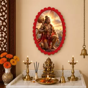 Hanuman Wall Decorative Showpiece 6 X 8 Inch | 4 MM MDF Wooden Glossy Sublimation Print | Back Hook Wall Hanging | Home Temple & Living Room Decor (F57723) Hanuman Wall Decorative Showpiece 6 X 8 Inch | 4 MM MDF Wooden Glossy Sublimation Print | Back Hook Wall Hanging | Home Temple & Living Room Decor (F57723)