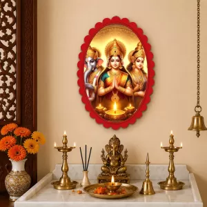 Lakshmi, Ganesha, And Parvati Wall Decorative Showpiece 6 X 8 Inch | 4 MM MDF Wooden Glossy Sublimation Print | Back Hook Wall Hanging | Home Temple & Living Room Decor (F57762) Lakshmi, Ganesha, And Parvati Wall Decorative Showpiece 6 X 8 Inch | 4 MM MDF Wooden Glossy Sublimation Print | Back Hook Wall Hanging | Home Temple & Living Room Decor (F57762)