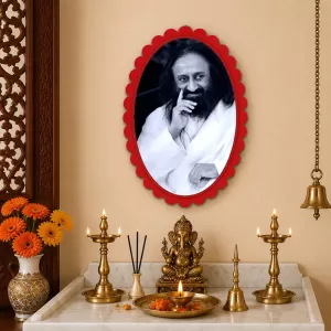 Sri Sri Ravi Shankar Wall Decorative Showpiece 6 X 8 Inch | 4 MM MDF Wooden Glossy Sublimation Print | Back Hook Wall Hanging | Home Temple & Living Room Decor (F57770) Sri Sri Ravi Shankar Wall Decorative Showpiece 6 X 8 Inch | 4 MM MDF Wooden Glossy Sublimation Print | Back Hook Wall Hanging | Home Temple & Living Room Decor (F57770)