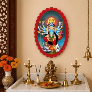 Goddess Kali Wall Decorative Showpiece 6 X 8 Inch | 4 MM MDF Wooden Glossy Sublimation Print | Back Hook Wall Hanging | Home Temple & Living Room Decor (F57792) Goddess Kali Wall Decorative Showpiece 6 X 8 Inch | 4 MM MDF Wooden Glossy Sublimation Print | Back Hook Wall Hanging | Home Temple & Living Room Decor (F57792)
