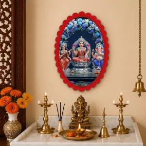 Lord Ganesha Wall Decorative Showpiece 6 X 8 Inch | 4 MM MDF Wooden Glossy Sublimation Print | Back Hook Wall Hanging | Home Temple & Living Room Decor (F57804) Lord Ganesha Wall Decorative Showpiece 6 X 8 Inch | 4 MM MDF Wooden Glossy Sublimation Print | Back Hook Wall Hanging | Home Temple & Living Room Decor (F57804)