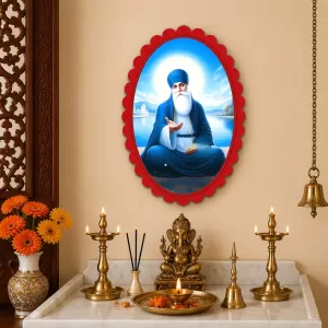 Guru Nanak Wall Decorative Showpiece 6 X 8 Inch | 4 MM MDF Wooden Glossy Sublimation Print | Back Hook Wall Hanging | Home Temple & Living Room Decor (F57876) Guru Nanak Wall Decorative Showpiece 6 X 8 Inch | 4 MM MDF Wooden Glossy Sublimation Print | Back Hook Wall Hanging | Home Temple & Living Room Decor (F57876)