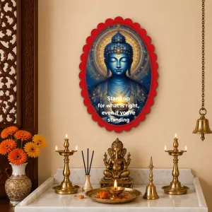 Buddha Wall Decorative Showpiece 6 X 8 Inch | 4 MM MDF Wooden Glossy Sublimation Print | Back Hook Wall Hanging | Home Temple & Living Room Decor (F57923) Buddha Wall Decorative Showpiece 6 X 8 Inch | 4 MM MDF Wooden Glossy Sublimation Print | Back Hook Wall Hanging | Home Temple & Living Room Decor (F57923)