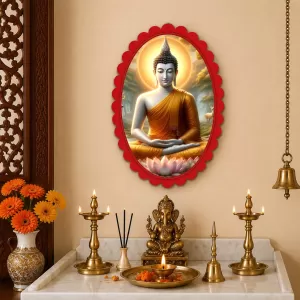 Gautama Buddha Wall Decorative Showpiece 6 X 8 Inch | 4 MM MDF Wooden Glossy Sublimation Print | Back Hook Wall Hanging | Home Temple & Living Room Decor (F57934) Gautama Buddha Wall Decorative Showpiece 6 X 8 Inch | 4 MM MDF Wooden Glossy Sublimation Print | Back Hook Wall Hanging | Home Temple & Living Room Decor (F57934)