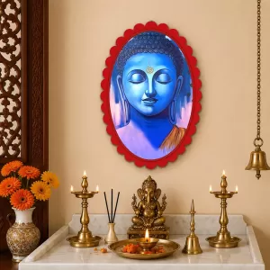 Buddha Wall Decorative Showpiece 6 X 8 Inch | 4 MM MDF Wooden Glossy Sublimation Print | Back Hook Wall Hanging | Home Temple & Living Room Decor (F57952) Buddha Wall Decorative Showpiece 6 X 8 Inch | 4 MM MDF Wooden Glossy Sublimation Print | Back Hook Wall Hanging | Home Temple & Living Room Decor (F57952)