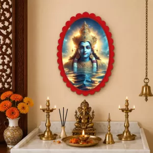 Krishna Wall Decorative Showpiece 6 X 8 Inch | 4 MM MDF Wooden Glossy Sublimation Print | Back Hook Wall Hanging | Home Temple & Living Room Decor (F57958) Krishna Wall Decorative Showpiece 6 X 8 Inch | 4 MM MDF Wooden Glossy Sublimation Print | Back Hook Wall Hanging | Home Temple & Living Room Decor (F57958)
