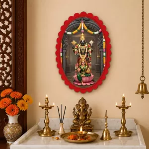 Lakshmi Wall Decorative Showpiece 6 X 8 Inch | 4 MM MDF Wooden Glossy Sublimation Print | Back Hook Wall Hanging | Home Temple & Living Room Decor (F58020) Lakshmi Wall Decorative Showpiece 6 X 8 Inch | 4 MM MDF Wooden Glossy Sublimation Print | Back Hook Wall Hanging | Home Temple & Living Room Decor (F58020)