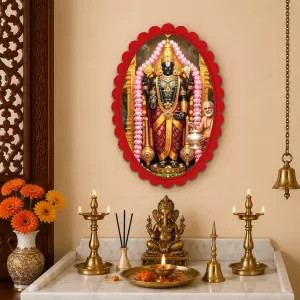 Tirupati Balaji Wall Decorative Showpiece 6 X 8 Inch | 4 MM MDF Wooden Glossy Sublimation Print | Back Hook Wall Hanging | Home Temple & Living Room Decor (F58022) Tirupati Balaji Wall Decorative Showpiece 6 X 8 Inch | 4 MM MDF Wooden Glossy Sublimation Print | Back Hook Wall Hanging | Home Temple & Living Room Decor (F58022)