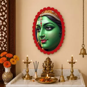 Goddess Kali Wall Decorative Showpiece 6 X 8 Inch | 4 MM MDF Wooden Glossy Sublimation Print | Back Hook Wall Hanging | Home Temple & Living Room Decor (F58067) Goddess Kali Wall Decorative Showpiece 6 X 8 Inch | 4 MM MDF Wooden Glossy Sublimation Print | Back Hook Wall Hanging | Home Temple & Living Room Decor (F58067)