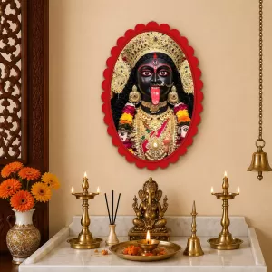 Kali Wall Decorative Showpiece 6 X 8 Inch | 4 MM MDF Wooden Glossy Sublimation Print | Back Hook Wall Hanging | Home Temple & Living Room Decor (F58073) Kali Wall Decorative Showpiece 6 X 8 Inch | 4 MM MDF Wooden Glossy Sublimation Print | Back Hook Wall Hanging | Home Temple & Living Room Decor (F58073)