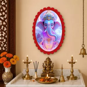 Ganesha Wall Decorative Showpiece 6 X 8 Inch | 4 MM MDF Wooden Glossy Sublimation Print | Back Hook Wall Hanging | Home Temple & Living Room Decor (F58081) Ganesha Wall Decorative Showpiece 6 X 8 Inch | 4 MM MDF Wooden Glossy Sublimation Print | Back Hook Wall Hanging | Home Temple & Living Room Decor (F58081)
