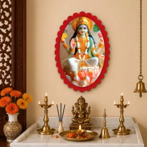 Lakshmi Wall Decorative Showpiece 6 X 8 Inch | 4 MM MDF Wooden Glossy Sublimation Print | Back Hook Wall Hanging | Home Temple & Living Room Decor (F58093) Lakshmi Wall Decorative Showpiece 6 X 8 Inch | 4 MM MDF Wooden Glossy Sublimation Print | Back Hook Wall Hanging | Home Temple & Living Room Decor (F58093)