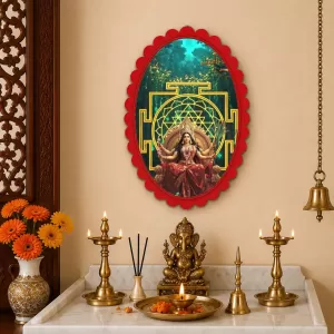 Tripura Sundari Wall Decorative Showpiece 6 X 8 Inch | 4 MM MDF Wooden Glossy Sublimation Print | Back Hook Wall Hanging | Home Temple & Living Room Decor (F58096) Tripura Sundari Wall Decorative Showpiece 6 X 8 Inch | 4 MM MDF Wooden Glossy Sublimation Print | Back Hook Wall Hanging | Home Temple & Living Room Decor (F58096)