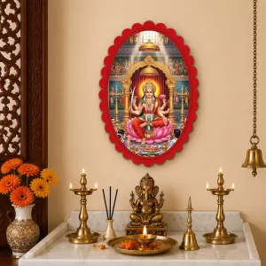 Lakshmi Wall Decorative Showpiece 6 X 8 Inch | 4 MM MDF Wooden Glossy Sublimation Print | Back Hook Wall Hanging | Home Temple & Living Room Decor (F58104) Lakshmi Wall Decorative Showpiece 6 X 8 Inch | 4 MM MDF Wooden Glossy Sublimation Print | Back Hook Wall Hanging | Home Temple & Living Room Decor (F58104)