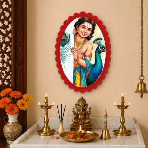 Krishna Wall Decorative Showpiece 6 X 8 Inch | 4 MM MDF Wooden Glossy Sublimation Print | Back Hook Wall Hanging | Home Temple & Living Room Decor (F58109) Krishna Wall Decorative Showpiece 6 X 8 Inch | 4 MM MDF Wooden Glossy Sublimation Print | Back Hook Wall Hanging | Home Temple & Living Room Decor (F58109)