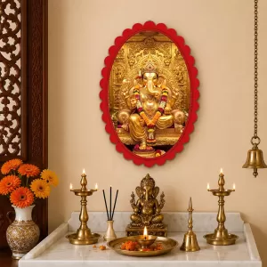 Ganesha Wall Decorative Showpiece 6 X 8 Inch | 4 MM MDF Wooden Glossy Sublimation Print | Back Hook Wall Hanging | Home Temple & Living Room Decor (F58114) Ganesha Wall Decorative Showpiece 6 X 8 Inch | 4 MM MDF Wooden Glossy Sublimation Print | Back Hook Wall Hanging | Home Temple & Living Room Decor (F58114)
