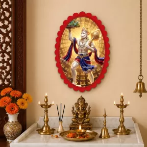 Hanuman Wall Decorative Showpiece 6 X 8 Inch | 4 MM MDF Wooden Glossy Sublimation Print | Back Hook Wall Hanging | Home Temple & Living Room Decor (F58152) Hanuman Wall Decorative Showpiece 6 X 8 Inch | 4 MM MDF Wooden Glossy Sublimation Print | Back Hook Wall Hanging | Home Temple & Living Room Decor (F58152)