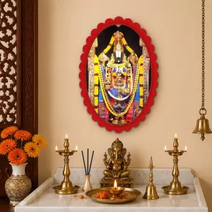 Venkateswara Wall Decorative Showpiece 6 X 8 Inch | 4 MM MDF Wooden Glossy Sublimation Print | Back Hook Wall Hanging | Home Temple & Living Room Decor (F58153) Venkateswara Wall Decorative Showpiece 6 X 8 Inch | 4 MM MDF Wooden Glossy Sublimation Print | Back Hook Wall Hanging | Home Temple & Living Room Decor (F58153)