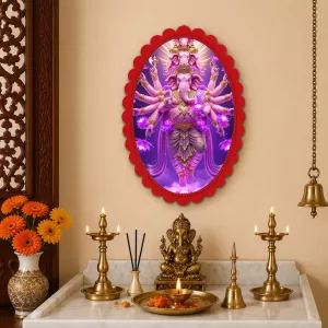 Ganesha Wall Decorative Showpiece 6 X 8 Inch | 4 MM MDF Wooden Glossy Sublimation Print | Back Hook Wall Hanging | Home Temple & Living Room Decor (F58162) Ganesha Wall Decorative Showpiece 6 X 8 Inch | 4 MM MDF Wooden Glossy Sublimation Print | Back Hook Wall Hanging | Home Temple & Living Room Decor (F58162)