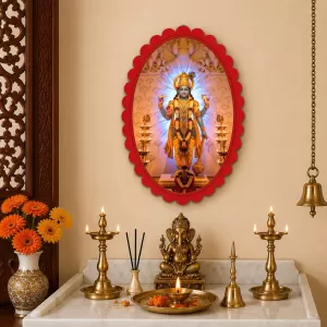 Vishnu Wall Decorative Showpiece 6 X 8 Inch | 4 MM MDF Wooden Glossy Sublimation Print | Back Hook Wall Hanging | Home Temple & Living Room Decor (F58173) Vishnu Wall Decorative Showpiece 6 X 8 Inch | 4 MM MDF Wooden Glossy Sublimation Print | Back Hook Wall Hanging | Home Temple & Living Room Decor (F58173)