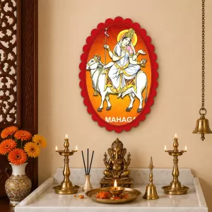 Maa Mahagauri Wall Decorative Showpiece 6 X 8 Inch | 4 MM MDF Wooden Glossy Sublimation Print | Back Hook Wall Hanging | Home Temple & Living Room Decor (F58183) Maa Mahagauri Wall Decorative Showpiece 6 X 8 Inch | 4 MM MDF Wooden Glossy Sublimation Print | Back Hook Wall Hanging | Home Temple & Living Room Decor (F58183)