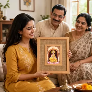 Goddess Tripureswari Laminated Jute Wall Photo Frame, 14 X 16 Inch (F173949) Goddess Tripureswari Laminated Jute Wall Photo Frame, 14 X 16 Inch (F173949)