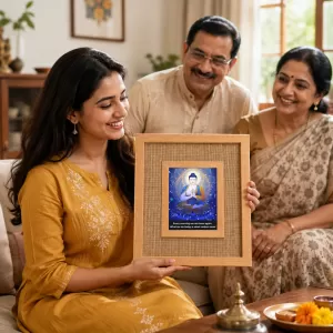 Buddha Laminated Jute Wall Photo Frame, 14 X 16 Inch (F173967) Buddha Laminated Jute Wall Photo Frame, 14 X 16 Inch (F173967)