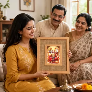 Panchmukhi Hanuman Laminated Jute Wall Photo Frame, 14 X 16 Inch (F173971) Panchmukhi Hanuman Laminated Jute Wall Photo Frame, 14 X 16 Inch (F173971)