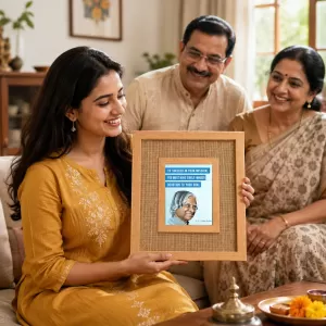 A P J Abdul Kalam Laminated Jute Wall Photo Frame, 14 X 16 Inch (F174052) A P J Abdul Kalam Laminated Jute Wall Photo Frame, 14 X 16 Inch (F174052)