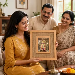 Shree Swami Samarth Laminated Jute Wall Photo Frame, 14 X 16 Inch (F174106) Shree Swami Samarth Laminated Jute Wall Photo Frame, 14 X 16 Inch (F174106)