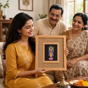 Lord Rama Laminated Jute Wall Photo Frame, 14 X 16 Inch (F174120) Lord Rama Laminated Jute Wall Photo Frame, 14 X 16 Inch (F174120)