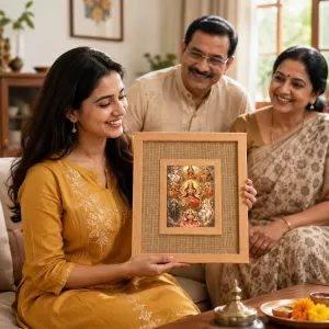 Maa Durga Laminated Jute Wall Photo Frame, 14 X 16 Inch (F174170) Maa Durga Laminated Jute Wall Photo Frame, 14 X 16 Inch (F174170)
