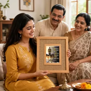 Buddha Laminated Jute Wall Photo Frame, 14 X 16 Inch (F174312) Buddha Laminated Jute Wall Photo Frame, 14 X 16 Inch (F174312)