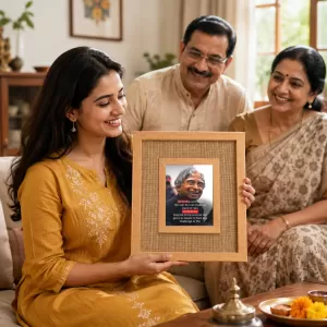 A. P. J. Abdul Kalam Laminated Jute Wall Photo Frame, 14 X 16 Inch (F174323)