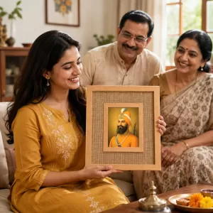 Guru Gobind Singh Laminated Jute Wall Photo Frame, 14 X 16 Inch (F174376)