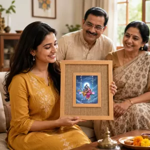 Shiva Parvati Laminated Jute Wall Photo Frame, 14 X 16 Inch (F174383) Shiva Parvati Laminated Jute Wall Photo Frame, 14 X 16 Inch (F174383)