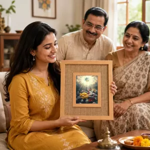 Lord Vishnu Laminated Jute Wall Photo Frame, 14 X 16 Inch (F174389) Lord Vishnu Laminated Jute Wall Photo Frame, 14 X 16 Inch (F174389)